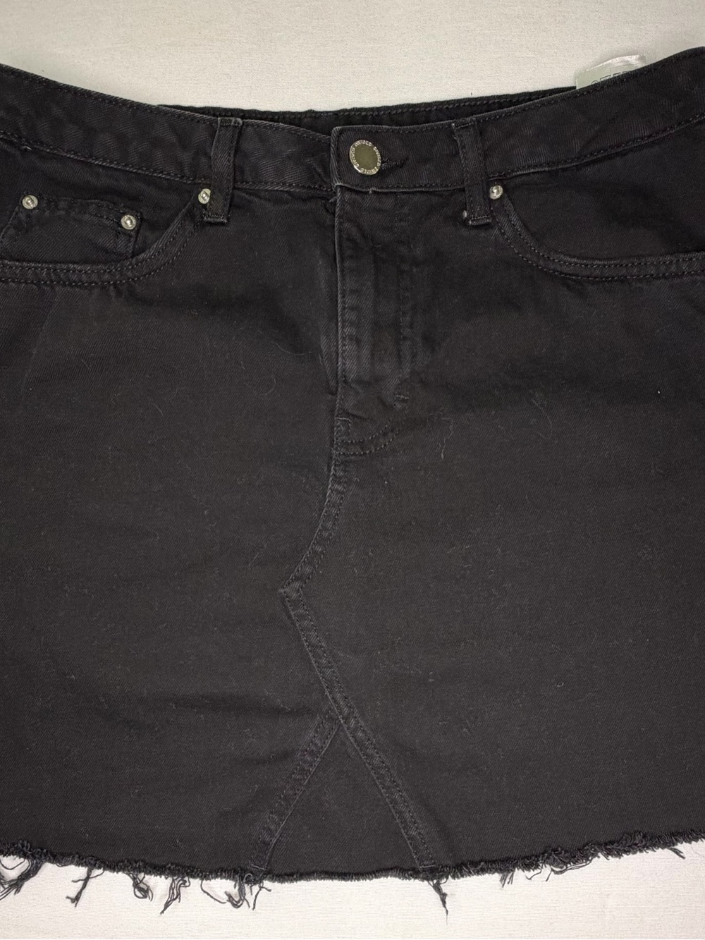 H&M Midi Black Denim Skirt size 10